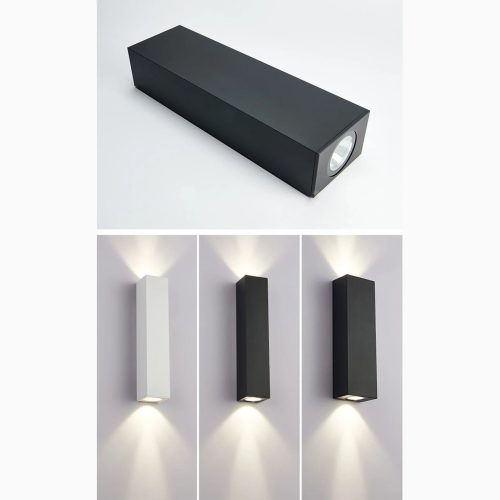 Modern Black Outdoor Waterproof Aluminum LED Wall Sconce For Porch