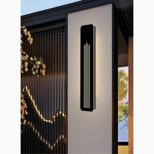 Black|Aluminum|Outdoor|Porch|Garden|Yard|Wall|Sconce|Waterproof