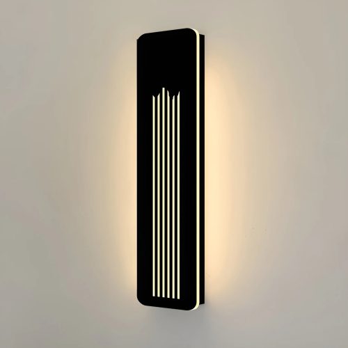 Modern Black Outdoor Waterproof LED Aluminum Wall Lamp For Yard