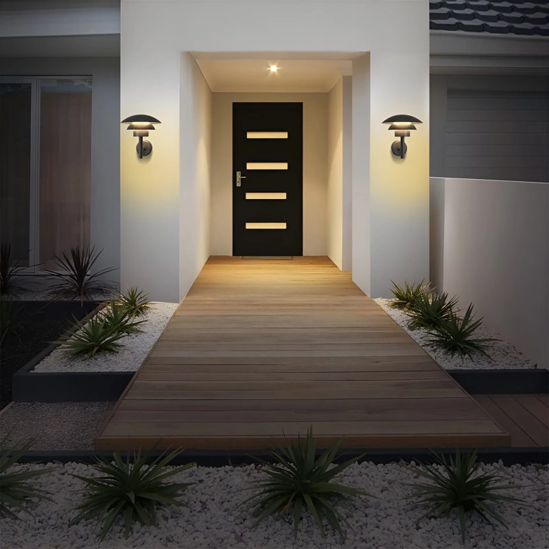 Modern Black Outdoor Waterproof LED Lighting Fixture For Yard