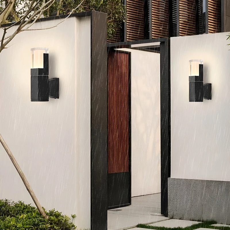 Modern Black Outdoor Waterproof LED Wall Mounted Lamp