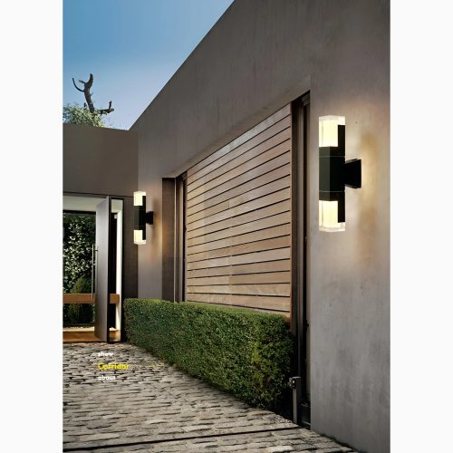 Modern Black Outdoor Waterproof LED Wall Mounted Lamp For Yard