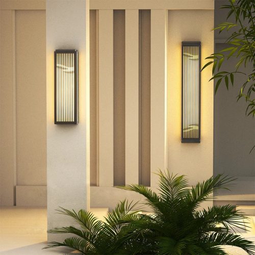 Modern Black Outdoor Waterproof Wall Lamp In Chinese Style For Porch