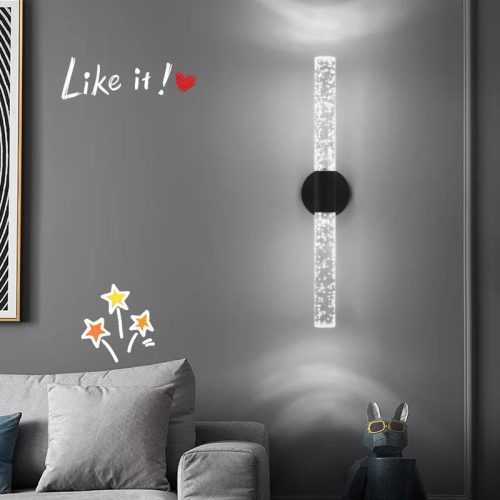 Modern Black Wall Lamp In Minimalistic Style For Bedroom For Living Room