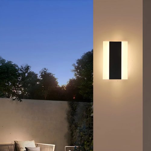 Modern Black Waterproof Outdoor Bright LED Wall Lamp For Villa