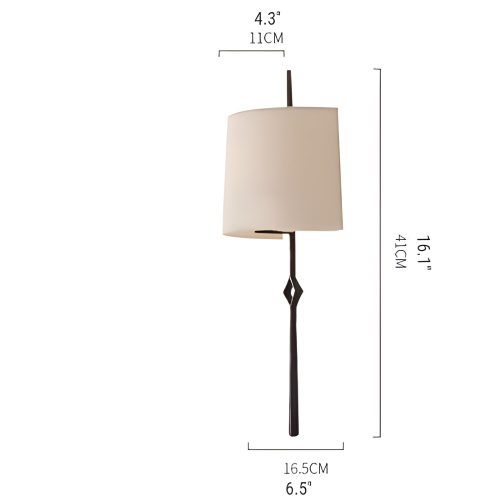 Modern Cloth Wall Lamp in American Style Size