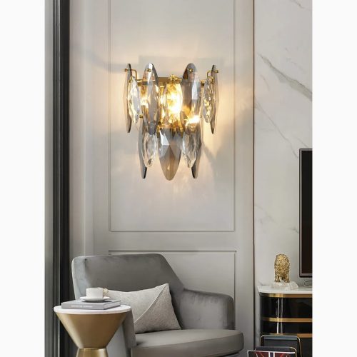 Modern Elegant LED Crystal Wall Sconce For Living Rooom