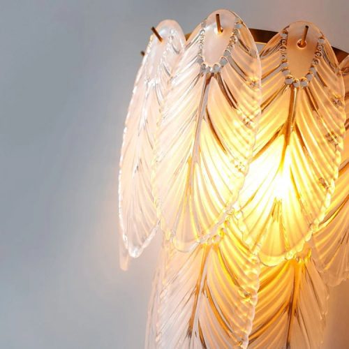 Modern Elegant Wall Sconce In The Shape Of Feather For Bedroom