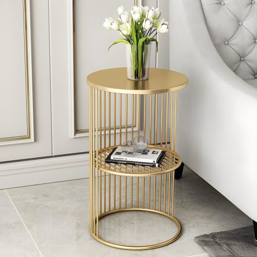 Modern Golden Coffee Table Made of Iron and Marble image | luxury furniture | luxury coffee tables | luxury small tables