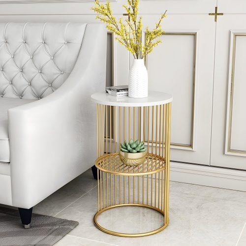  Modern Golden Coffee Table Made of Iron and Marble image | luxury furniture | luxury coffee tables | luxury small tables 