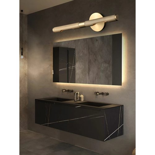 Modern Golden Wall Lamp In The Futuristic Style For Bathroom For Bedroom