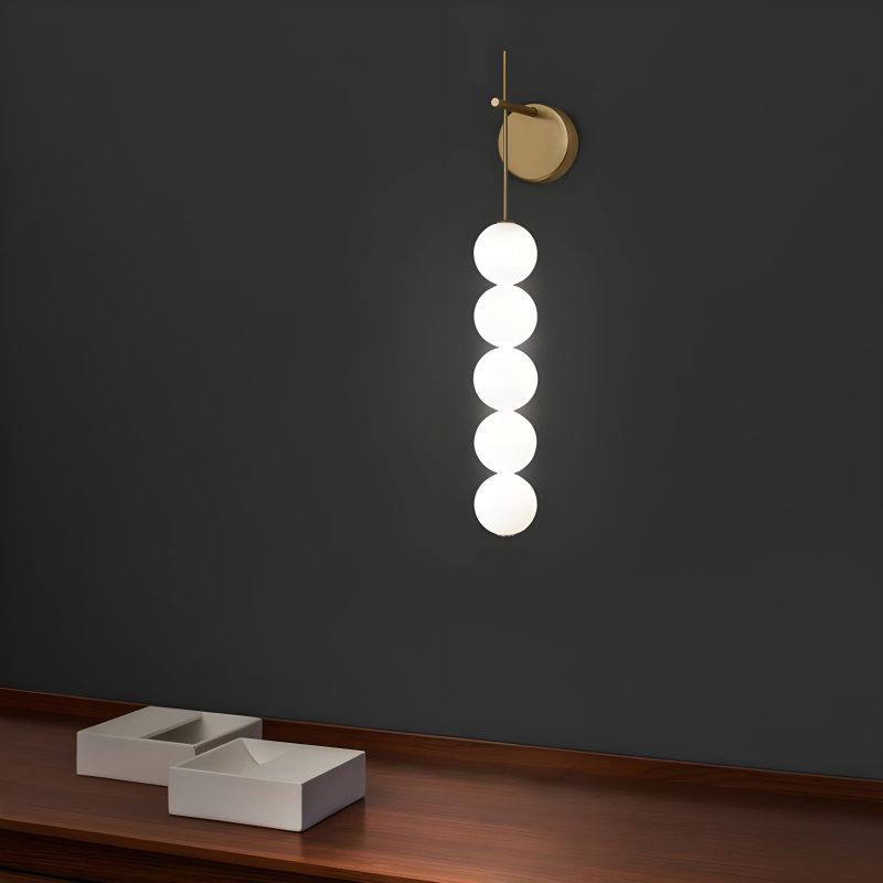 Modern Golden Wall Lamp with Light Spheres