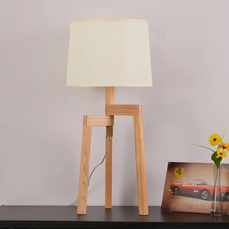 Modern LED Solid Wood Table Light