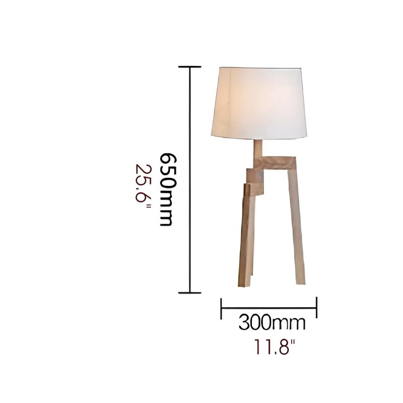 Modern LED Solid Wood Table Light Fixture For Hall For Bedroom