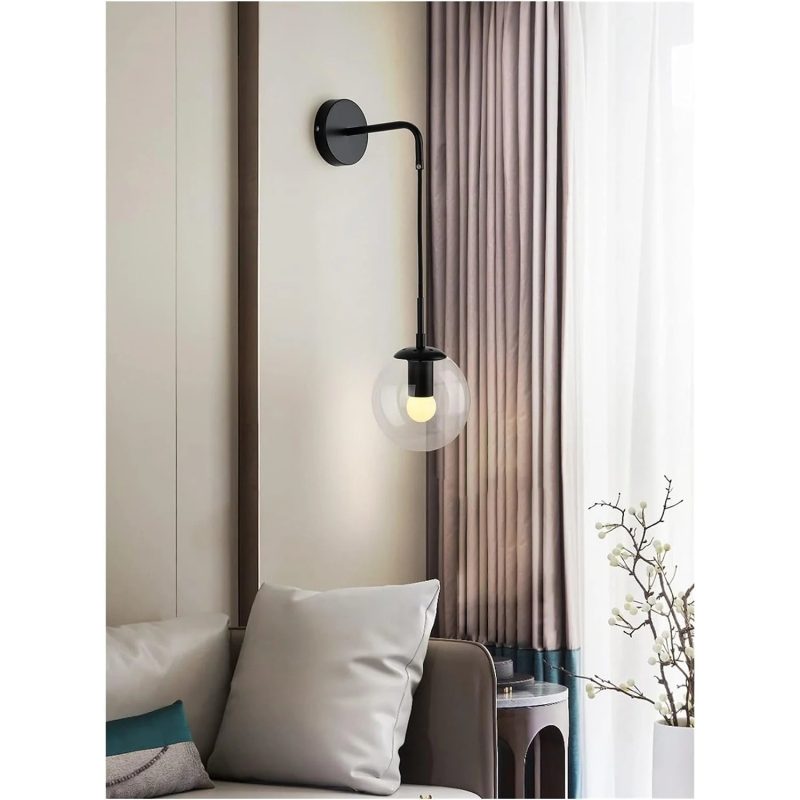 Modern LED Wall Lamp Glass Ball Shaped For Dining Room