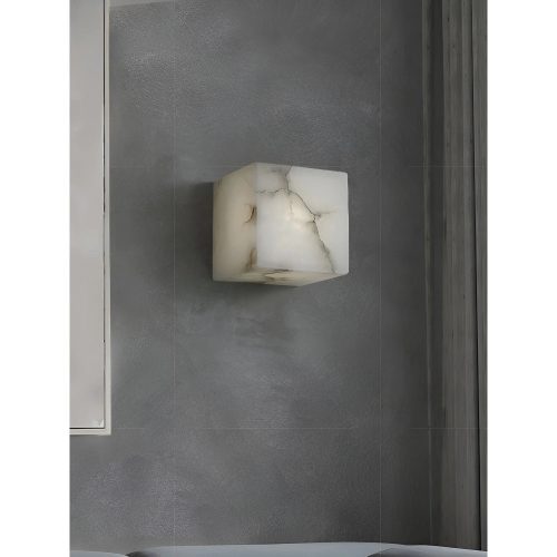 Modern Marble Cube Shaped Wall Lamp In Designer Style For Bedroom For Living Room