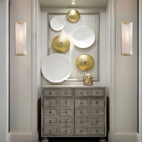 Modern Marble Wall Lamp in Postmodern Style for Foyer