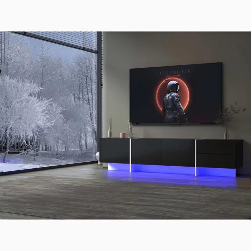 Modern Minimalistic TV Stand With RGB LED Lights