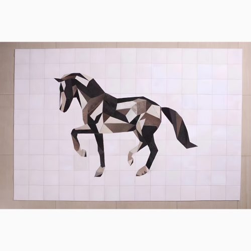 Modern Natural Cowhide Carpet With Horse Pattern For Living Room