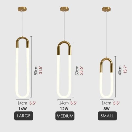 Modern Paper Clip Shaped LED Lighting Fixture