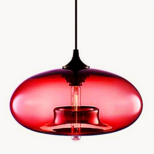 Modern Red Glass Pendant Lamp