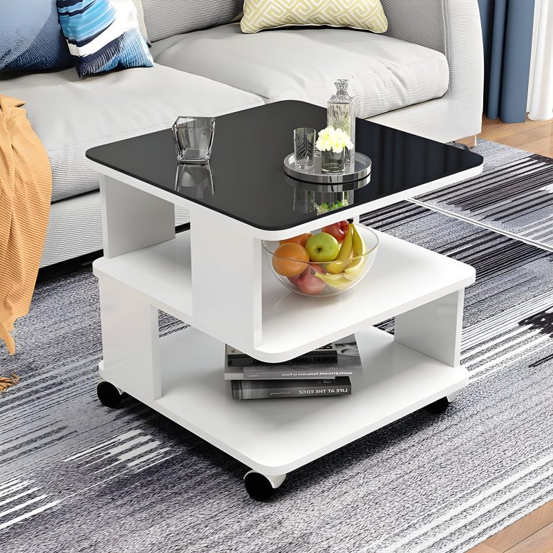 Stylish Minimalist Coffee Table in Solid Wood with Versatile Storage | Premium Furniture | Elegant Coffee Table