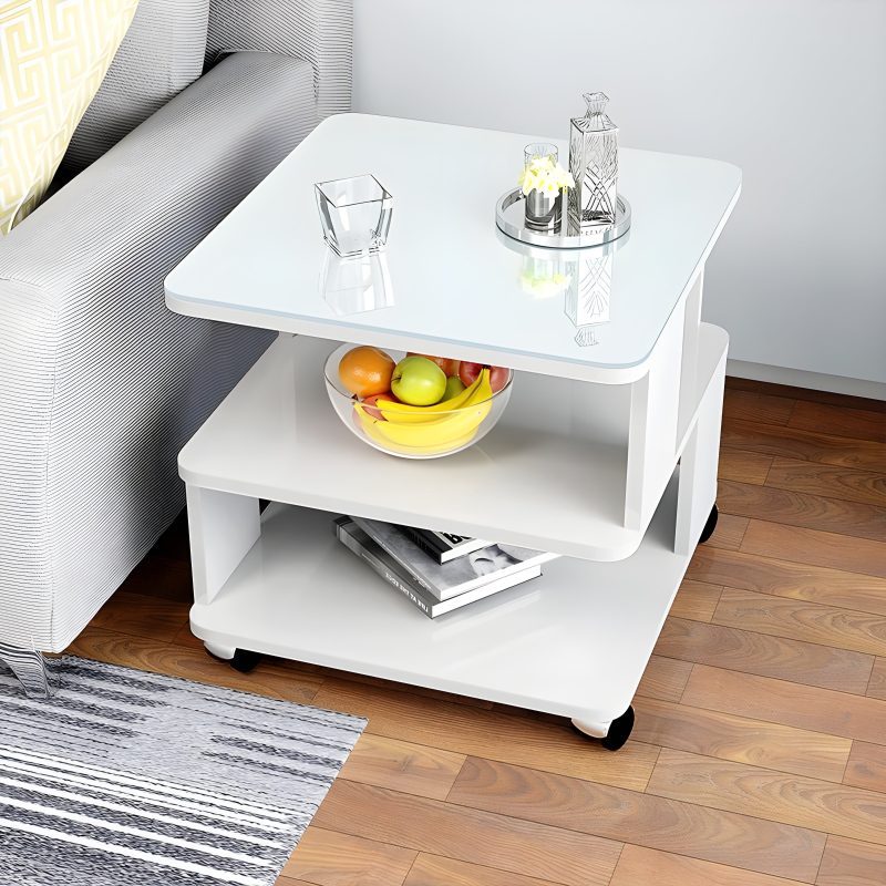 Modern Simplicity Coffee Table Made of Solid Wood with Multifunctional Storage for Living Room