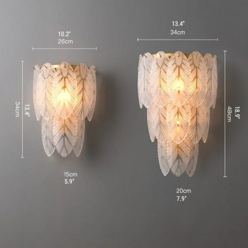 Modern Wall Lamp In The Shape Of Feather For Hall