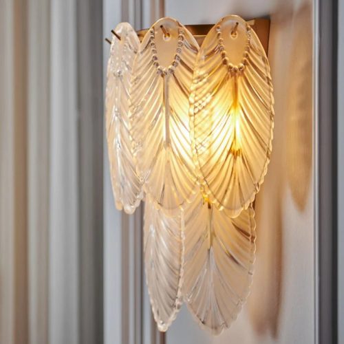 Modern Wall Sconce In The Shape Of Feather For Bedroom