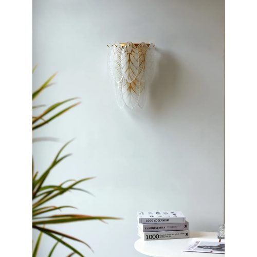 Modern Wall Sconce In The Shape Of Feather For Bedroom For Hall