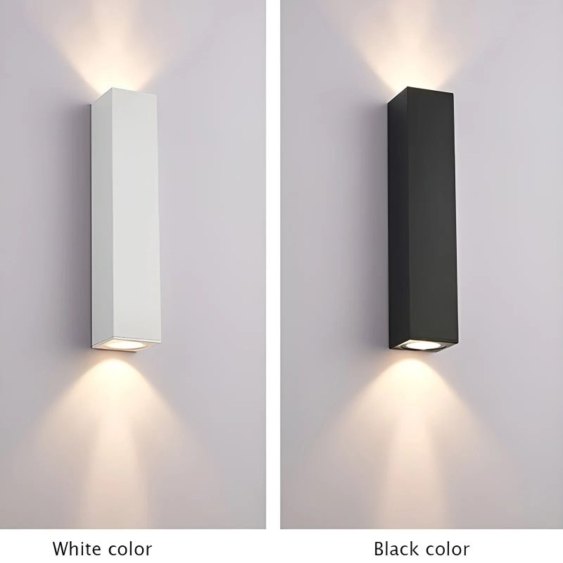 Modern White Black Outdoor Waterproof Aluminum Led Wall Lamp