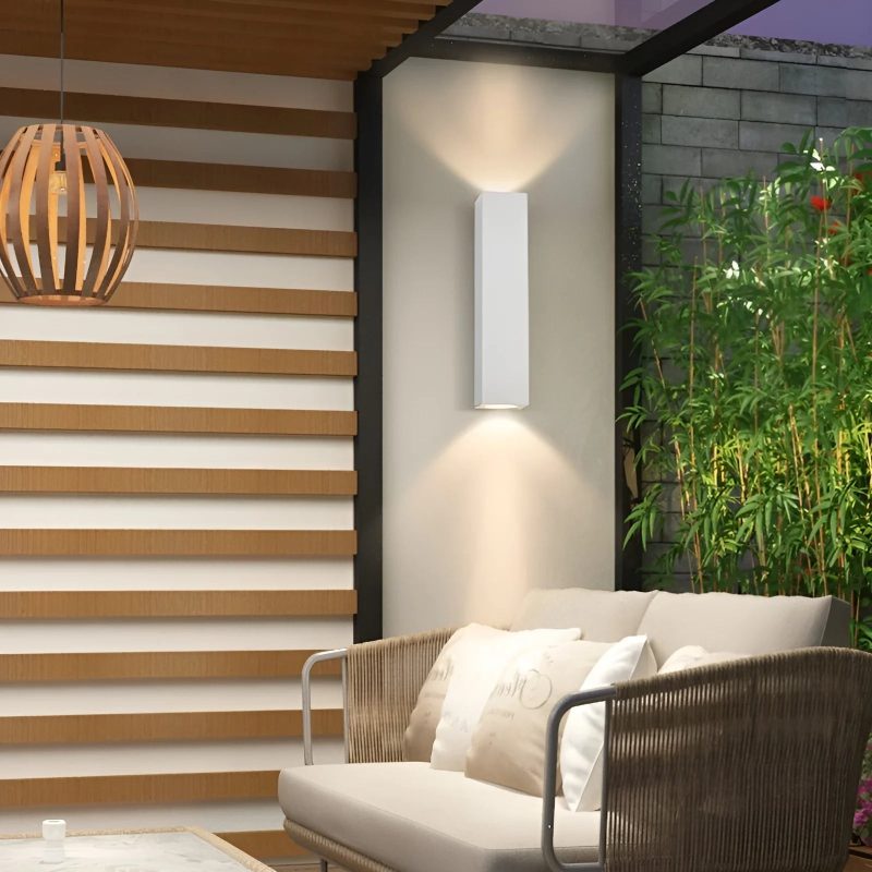 Modern White Outdoor Waterproof Aluminum Led Wall Lamp For Balcony