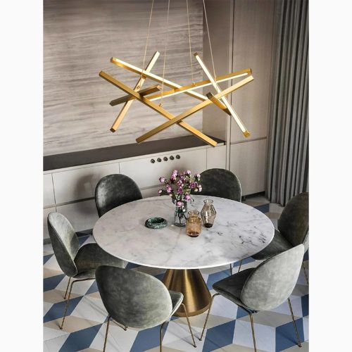 Pendant Gold LED Chandelier For Lobby For Hall For Kitchen