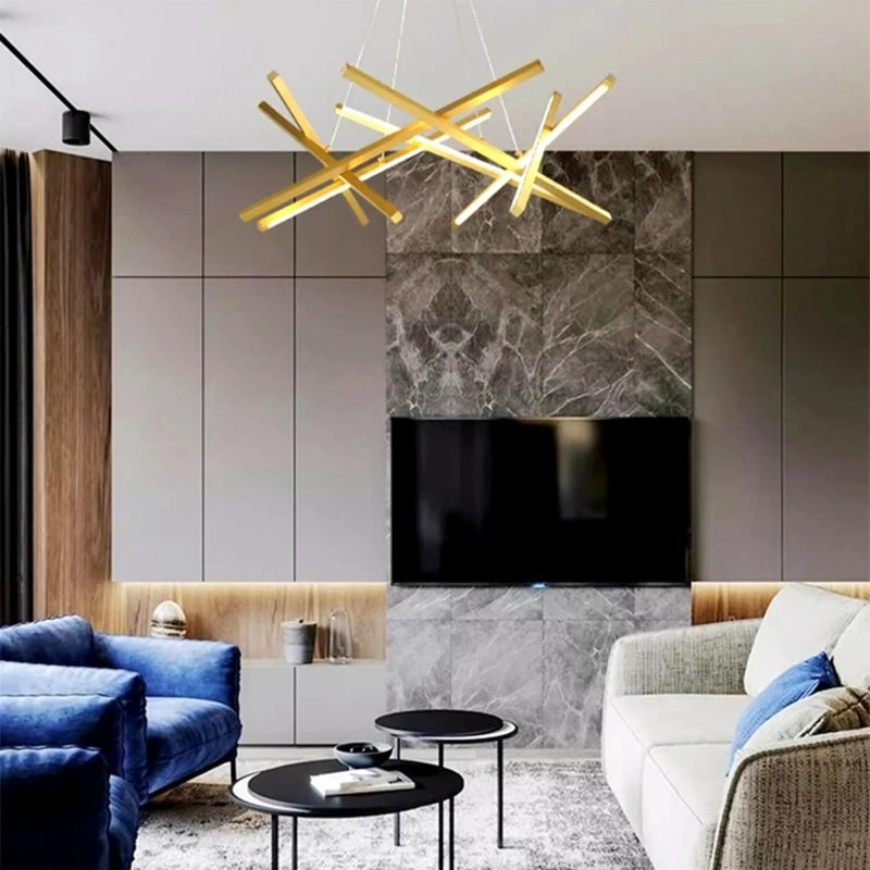 Pendant|Hanging|Gold|LED|Chandelier|Creative|Modern|Bedroom|Living|Lobby|Hall|Kitchen