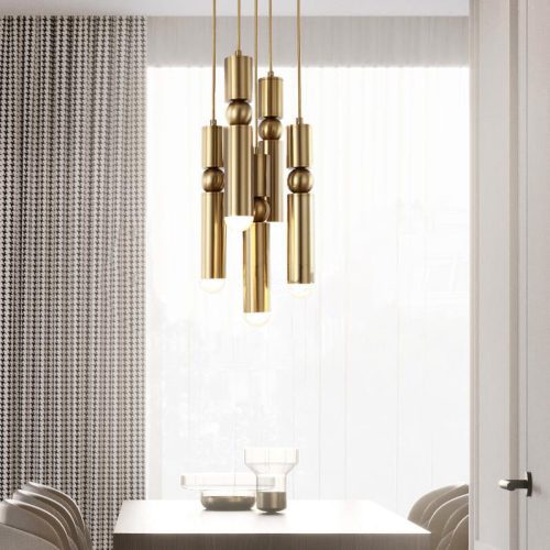 Phube Lighting Modern LED Pendant Light Bronze Pendant Light Creative Cafe bar Restaurant Pendant Light Lighting