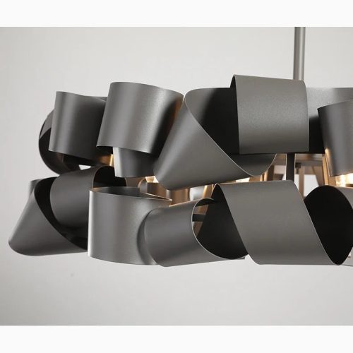 Postmodern Creative Black Iron Chandelier For Bedroom For Living Room