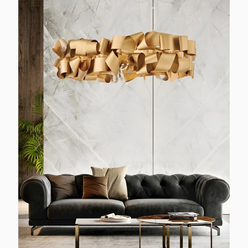 Creative|Postmodern|Black|Gold|Iron|Pendant|Cord|Chain|Living|Dining|Bedroom