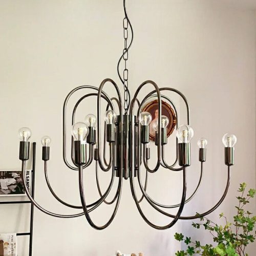 Art-Deco Metal Pendant Chandelier from Mirodemi for Fashion Store