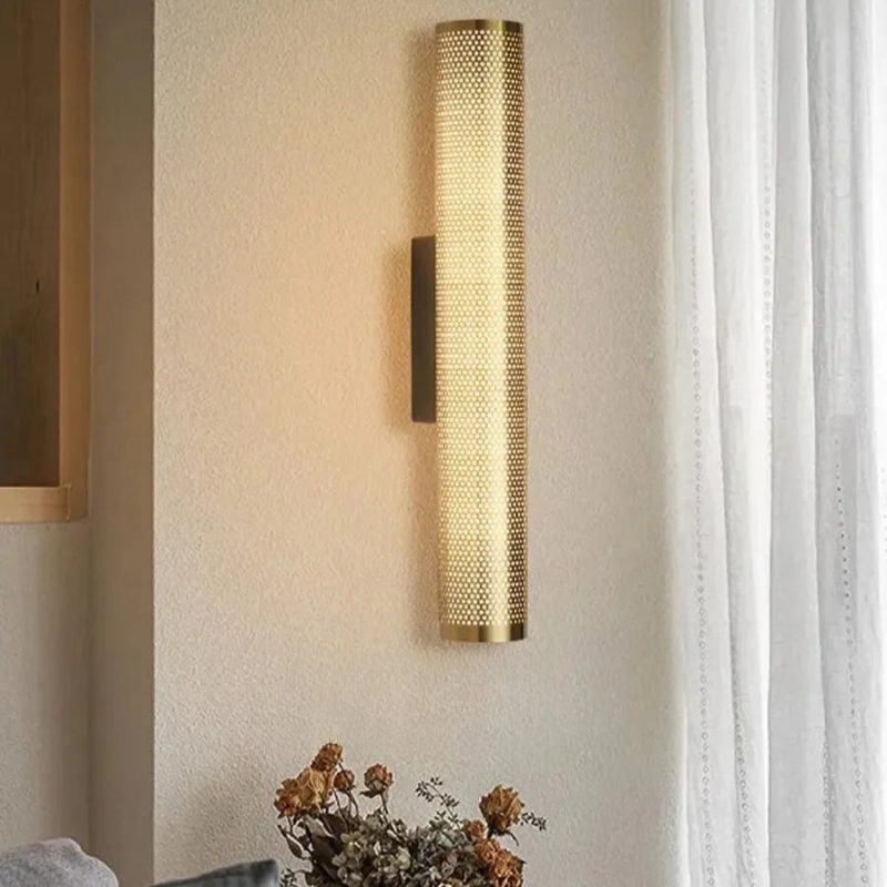 Retro Vertical Wall Sconce for Living Room