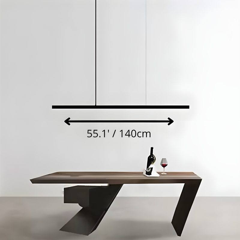 Romont Simple Stylish Minimalistic Black Chandelier Large