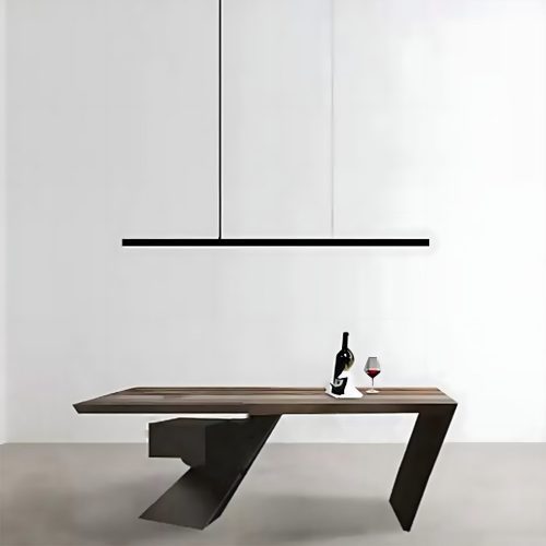 Romont Simple Stylish Minimalistic Black Chandelier for Restaurant