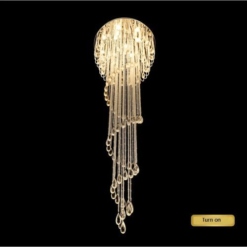 Roquebrune Cap Martin staircase double spiral chandelier black bg