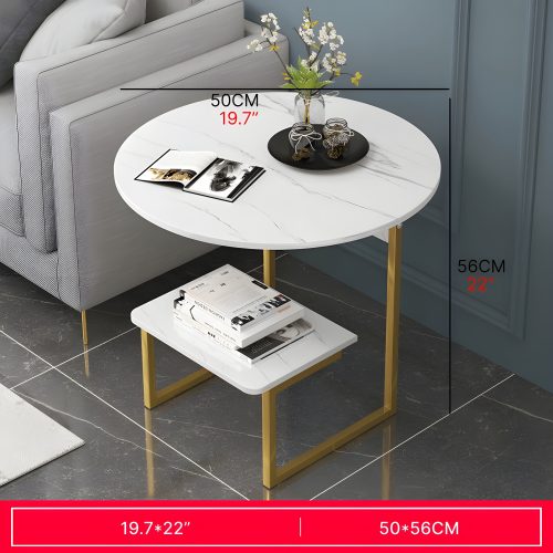 Round Metal Side Table made in Nordic Design Size