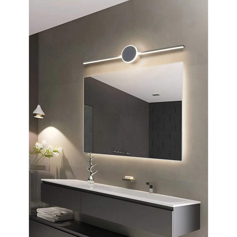 White|Black|LED|Wall|Lamp|Line|Round|Oval|Bathroom|Mirror|Living|Bedroom