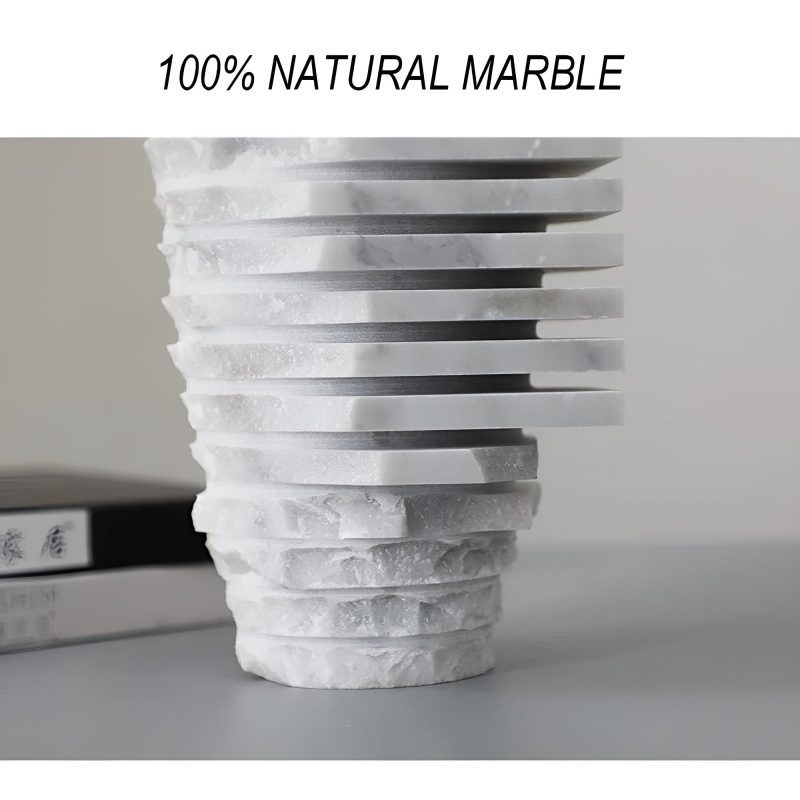 Scandinavian Natural Marble White Vase for Decoration Material