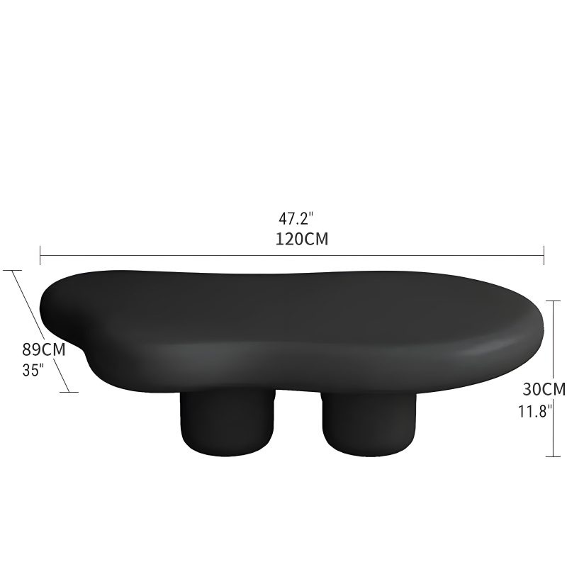 Scandinavian Style Glossy Coffee Table Size1