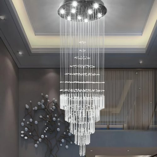 Sestri Ponente Stylish Transparent Crystal Chandelier