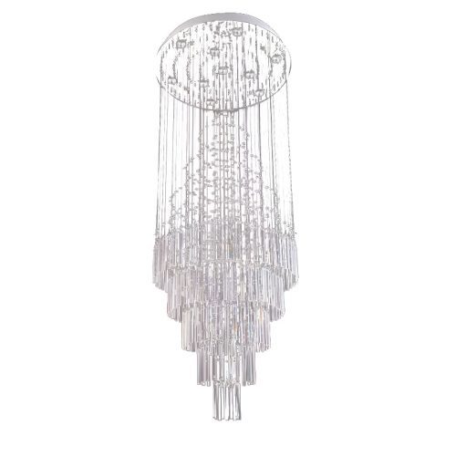 Sestri Ponente Stylish Transparent Crystal Chandelier WhiteBG