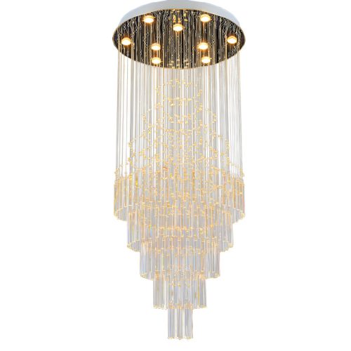 Sestri Ponente Stylish Transparent Crystal Chandelier WhiteBG 1