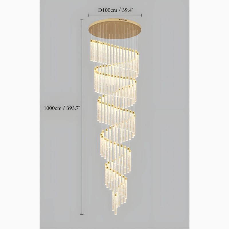 Varazze | Shimmering Magic Gold Crystal Pendant Chandelier from Mirodemi